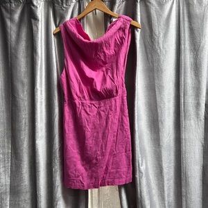 Free People Linen Backless Mini Dress
